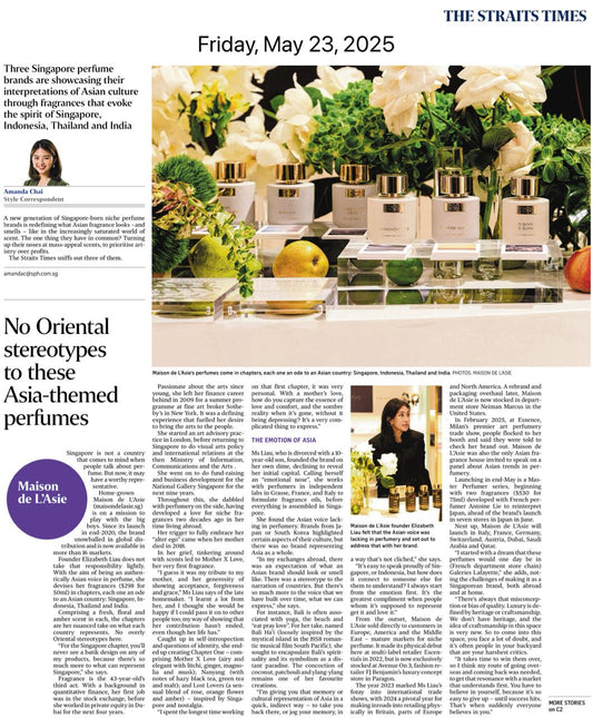 The Straits Times: No Oriental Stereotypes to These Asian Perfumes